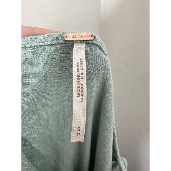 Free People Womens Blue Cold Shoulder Sleeve Round Neck Mini Dress Size S NWT - Picture 5 of 5